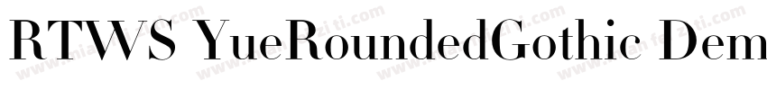 RTWS YueRoundedGothic Demo字体转换